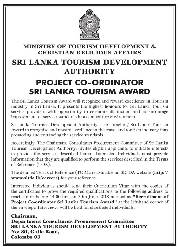 Project Coordinator - Sri Lanka Tourism Development Authority